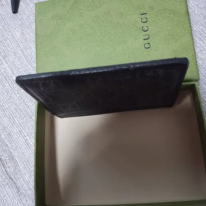 [BUNJANG] Gucci Kingsnake Card Wallet Black GG Supreme / 구찌 킹스네이크 카드지갑 블랙 GG 수프림