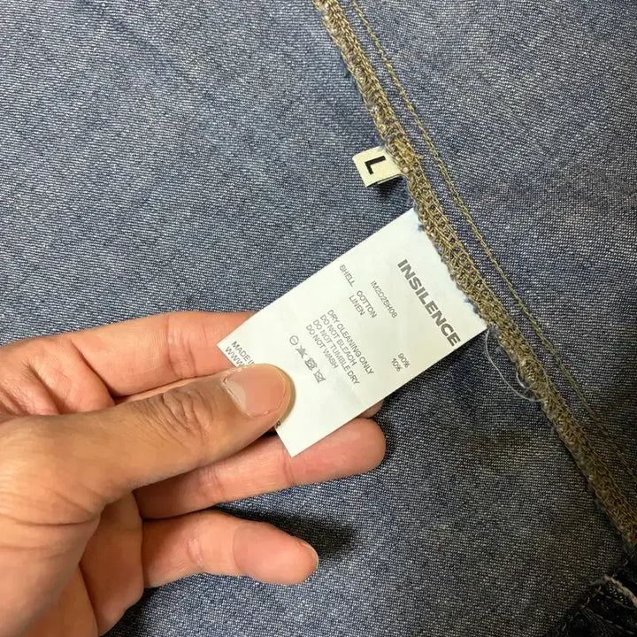 [BUNJANG] In Silence Cut-off Denim Shirt / L(105) 인사일런스 컷오프 반팔 데님 셔츠