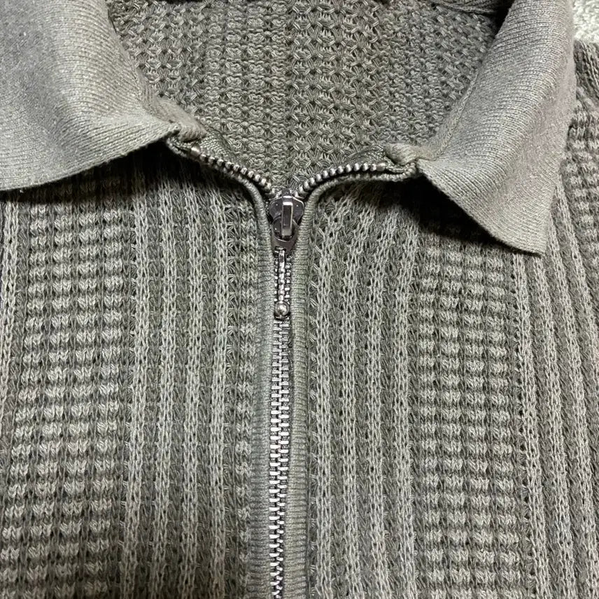 [BUNJANG] ZARA Half-Zip Collar Knit Top / 95-100 자라 반집업 카라 반팔 니트