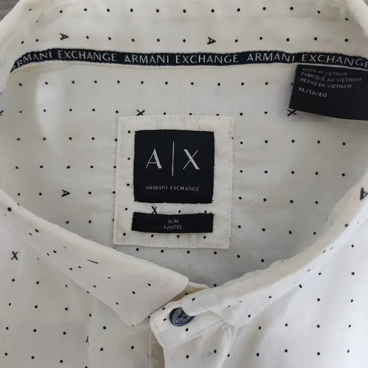 [SOLD OUT] (2XL)아르마니 익스체인지 로고 패턴 남성 셔츠
