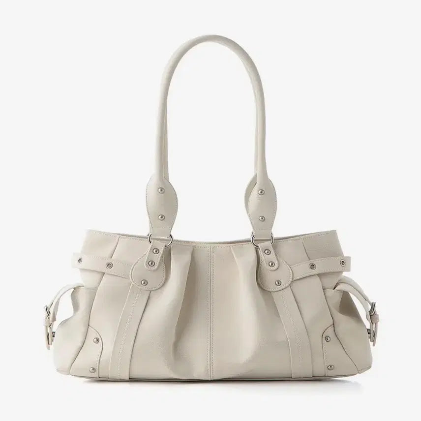 [BUNJANG] MORA Ivory Square Line Shoulder Bag / 스퀘어라인 MORA 모라_ Ivory 숄더백 가방 아이보리