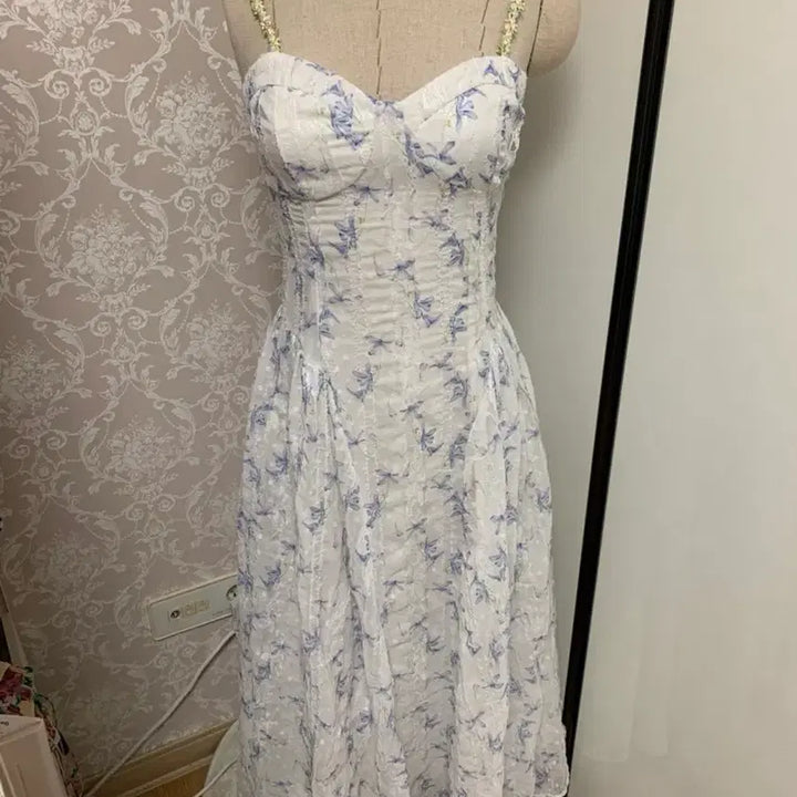 [SOLD OUT] M사이즈) 신스덴 브라이트 나시 원피스 휴양지플로럴원피스