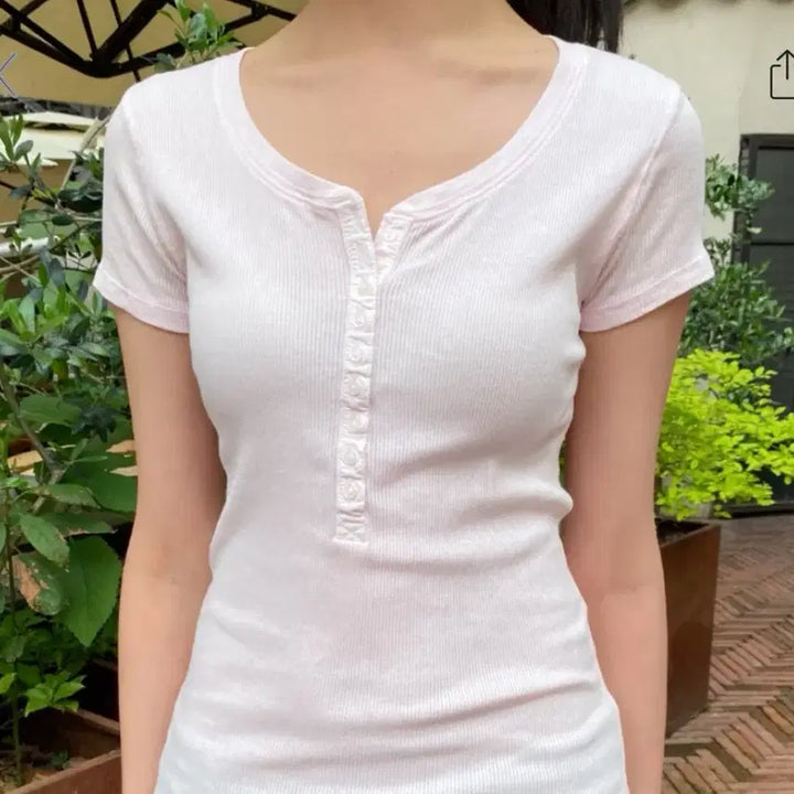 [SOLD OUT] 브랜디멜빌 페일핑크 젤리 반팔 티셔츠 새상품