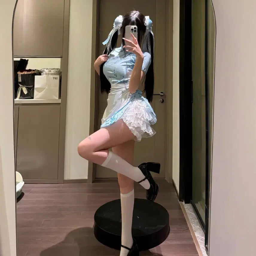 [BUNJANG] Chippao Dress Rental Set / 졸사 졸업사진 치파오 풀구성 대여 컨셉