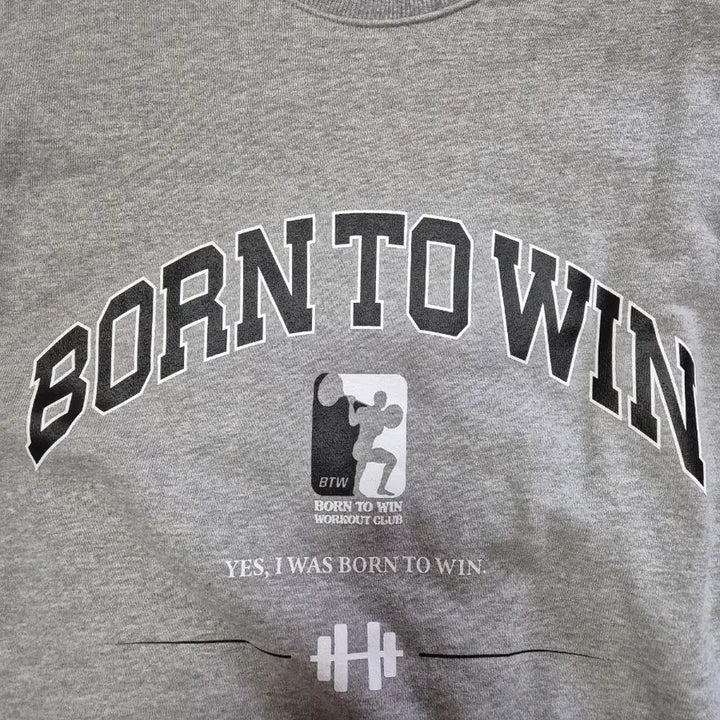 [BUNJANG] BORN TO WIN Workout Club Crewneck Sweatshirt / [BORN TO WIN] 워크아웃 클럽 크루넥 맨투맨 (사이즈 1)