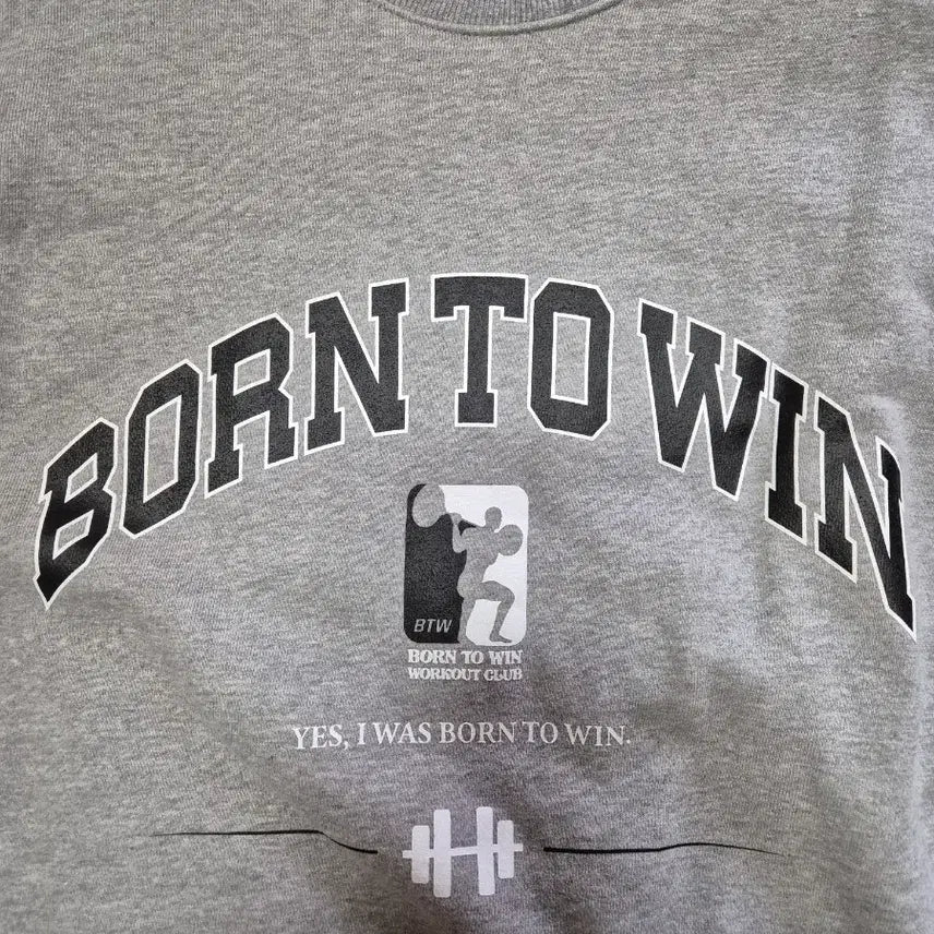 [BUNJANG] BORN TO WIN Workout Club Crewneck Sweatshirt / [BORN TO WIN] 워크아웃 클럽 크루넥 맨투맨 (사이즈 1)