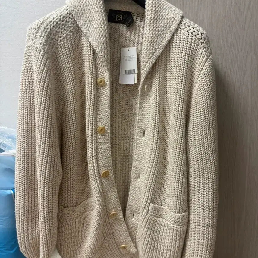 [SOLD OUT] rrl 코튼 리넨 숄 칼라 가디건 L사이즈 급처