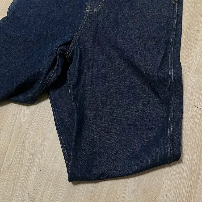 [BUNJANG] Small Bird Workwear Raw Denim Overall [Dark Blue] M / 스몰버드 워크웨어 오버롤 생지 데님 멜빵바지 [진청] M
