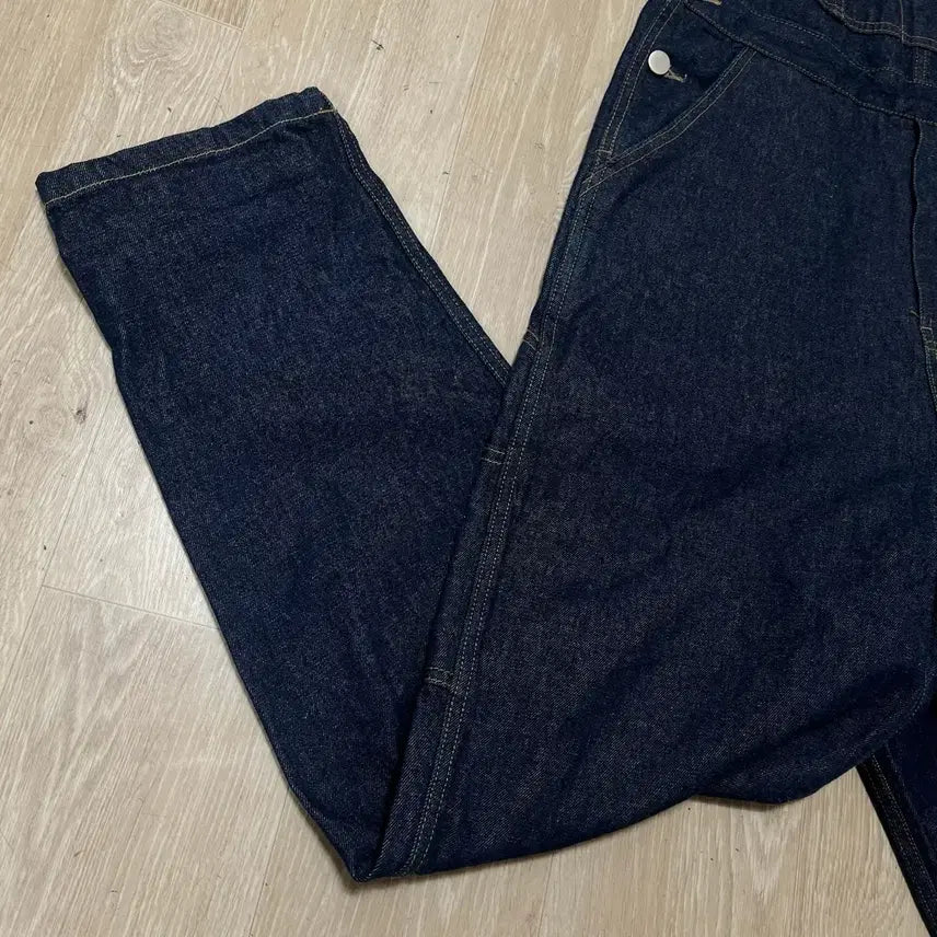[BUNJANG] Small Bird Workwear Raw Denim Overall [Dark Blue] M / 스몰버드 워크웨어 오버롤 생지 데님 멜빵바지 [진청] M