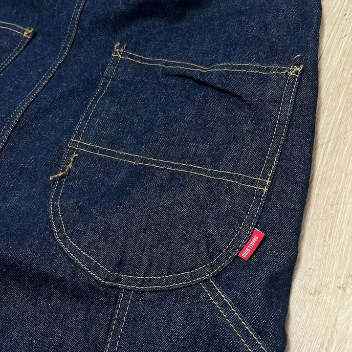 [BUNJANG] Small Bird Workwear Raw Denim Overall [Dark Blue] M / 스몰버드 워크웨어 오버롤 생지 데님 멜빵바지 [진청] M