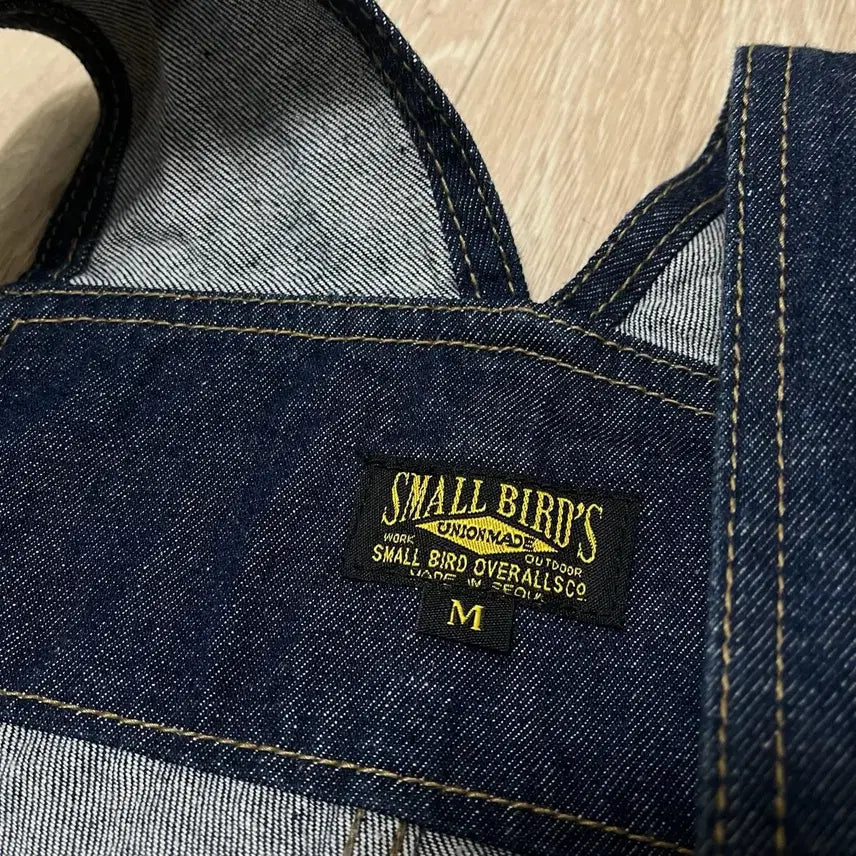 [BUNJANG] Small Bird Workwear Raw Denim Overall [Dark Blue] M / 스몰버드 워크웨어 오버롤 생지 데님 멜빵바지 [진청] M