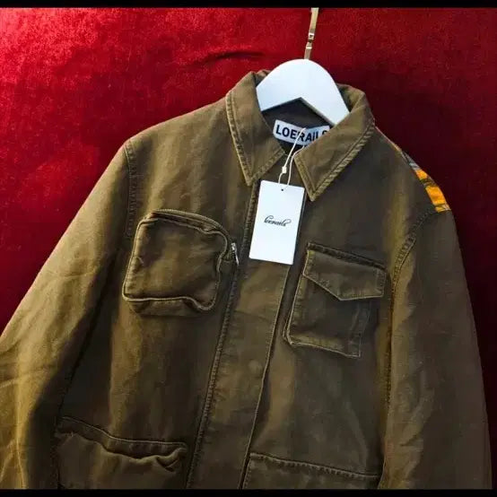 [BUNJANG] Roeeil Safari Cape Jacket - Khaki / 로에일 24 사파리 케이프 자켓 카키