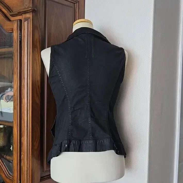 [BUNJANG] Rick Owens Denim Vest - Black / 릭오웬스[정품]데님 왁심 베스트/M
