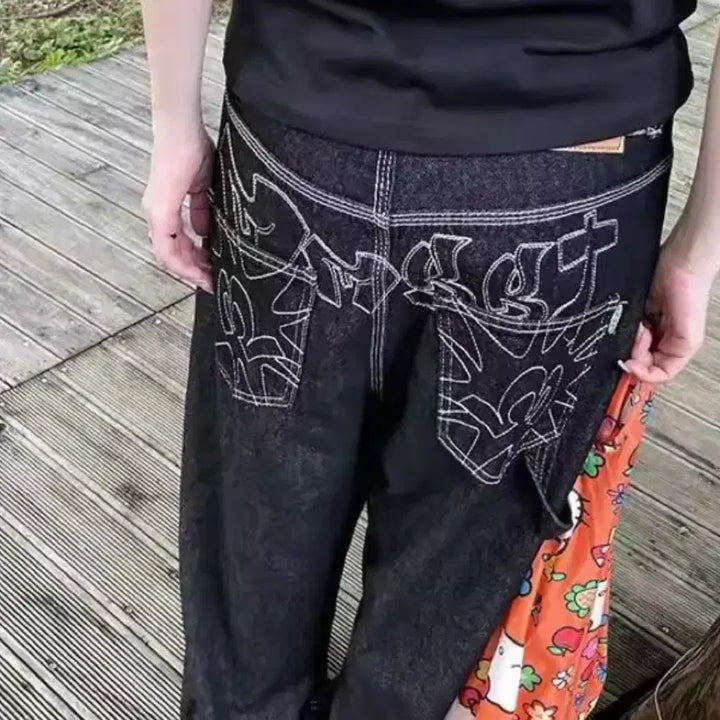 [BUNJANG] Black Denim Jeans / 흑청