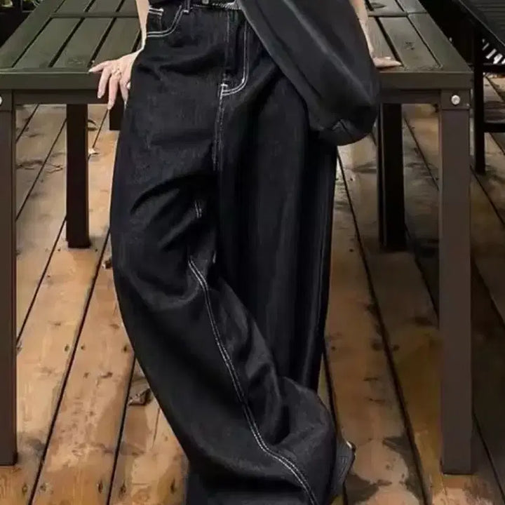 [BUNJANG] Black Denim Jeans / 흑청