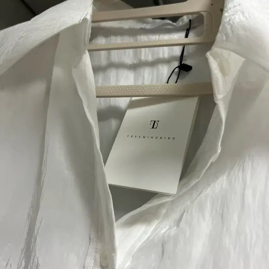 [SOLD OUT] 트리밍버드 셔츠 롱 원피스 화이트