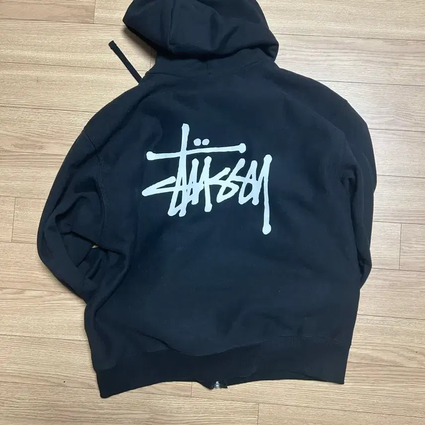 [BUNJANG] Stussy Basic Hoodie Zip-up Black L / 스투시 베이직 후드집업 블랙 L