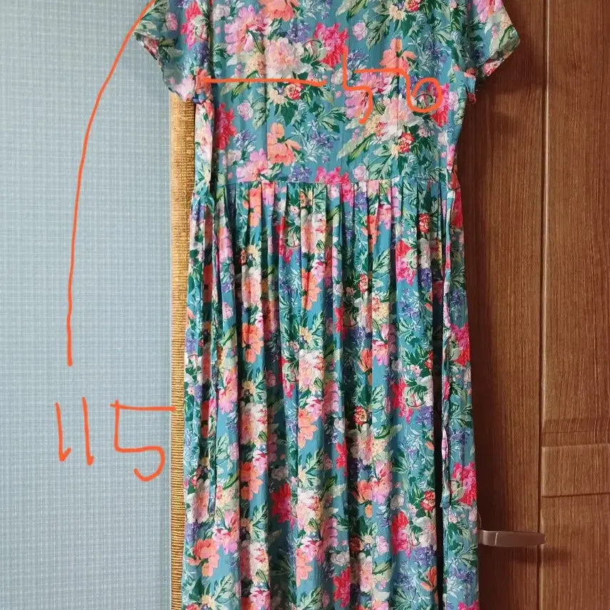 [BUNJANG] Punggi Rayon 100% Floral Dress / 풍기인견 100 플라워  원피스