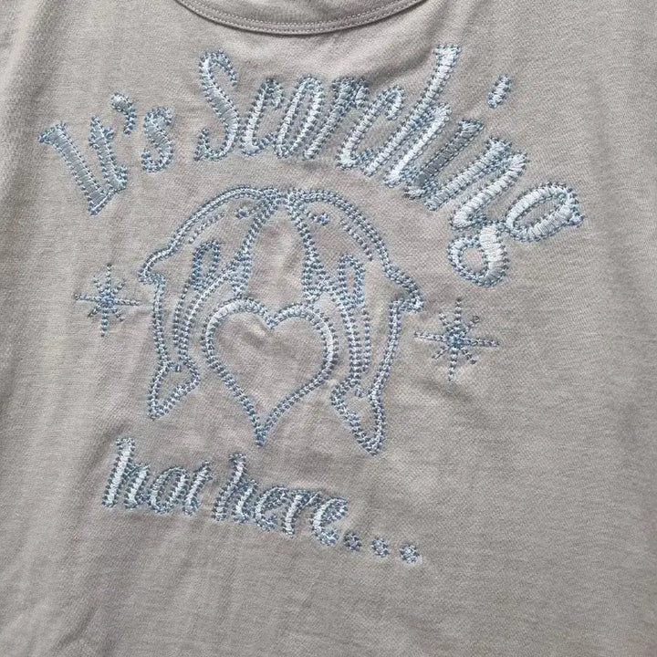 [BUNJANG] Discord Sound Dolphin Crop T-shirt / 디스코드사운드에서 나온 돌핀 크롭 반팔 티셔츠