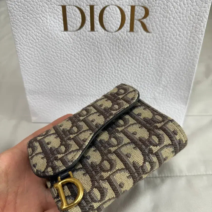 [BUNJANG] Dior Saddle Lotus Wallet / [정품] 디올 새들 로터스 중지갑