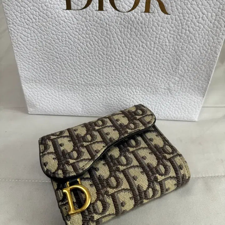 [BUNJANG] Dior Saddle Lotus Wallet / [정품] 디올 새들 로터스 중지갑