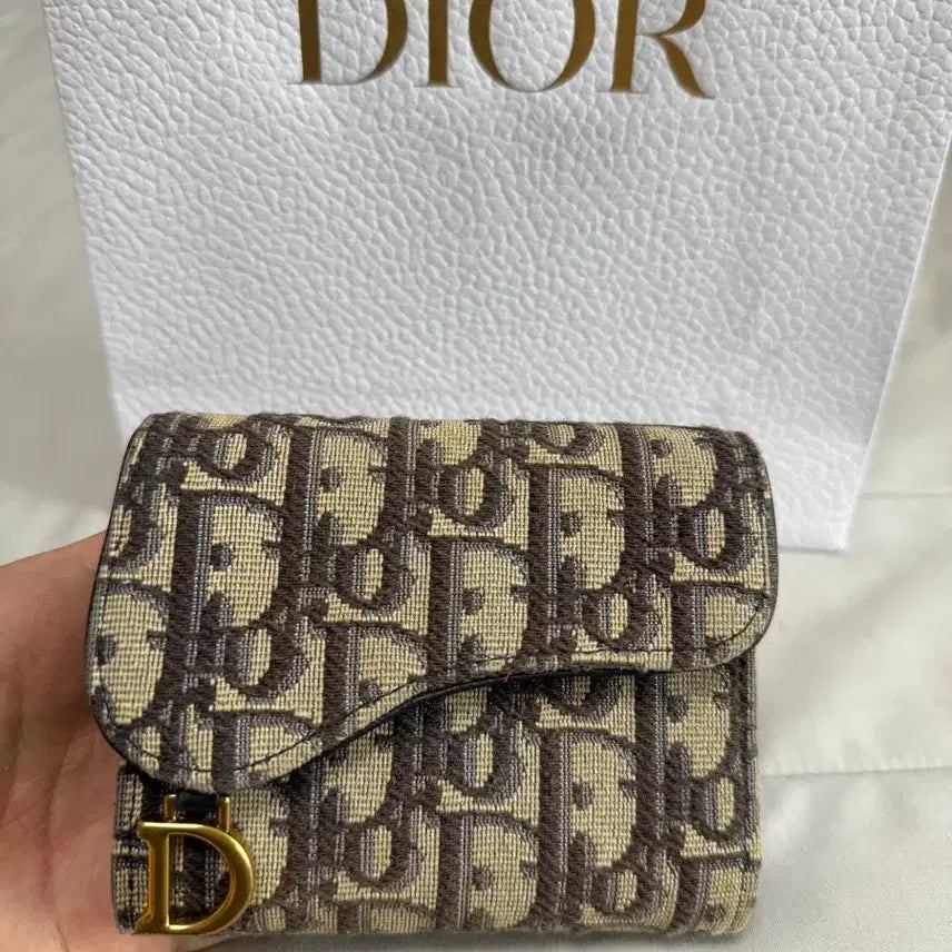 [BUNJANG] Dior Saddle Lotus Wallet / [정품] 디올 새들 로터스 중지갑