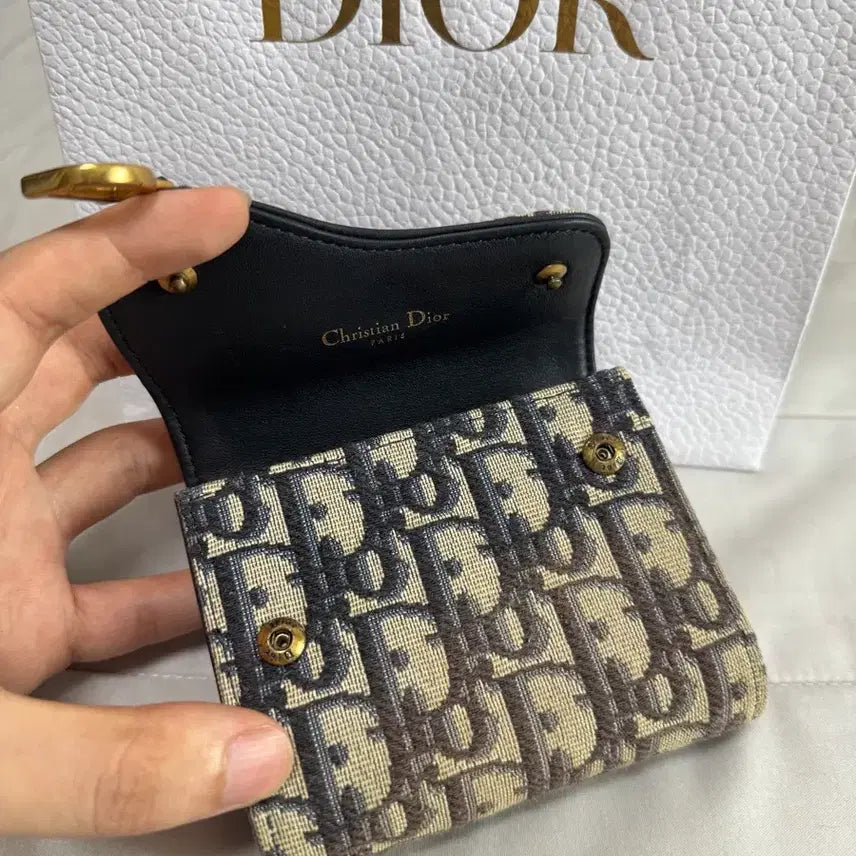 [BUNJANG] Dior Saddle Lotus Wallet / [정품] 디올 새들 로터스 중지갑