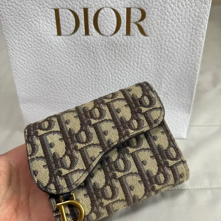 [BUNJANG] Dior Saddle Lotus Wallet / [정품] 디올 새들 로터스 중지갑