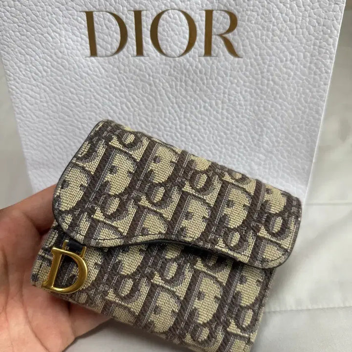 [BUNJANG] Dior Saddle Lotus Wallet / [정품] 디올 새들 로터스 중지갑