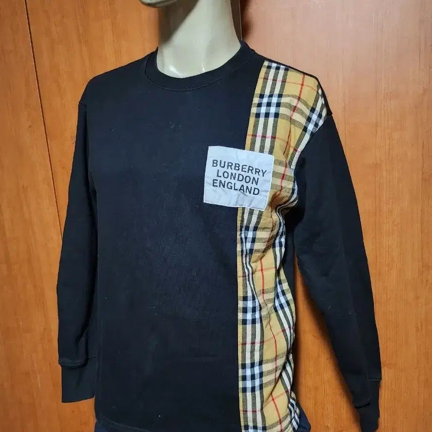 [BUNJANG] Burberry Classic Vintage Check Panel T-shirt / [정품/XS] 버버리 블랙 클래식 빈티지 체크 패널 티셔츠