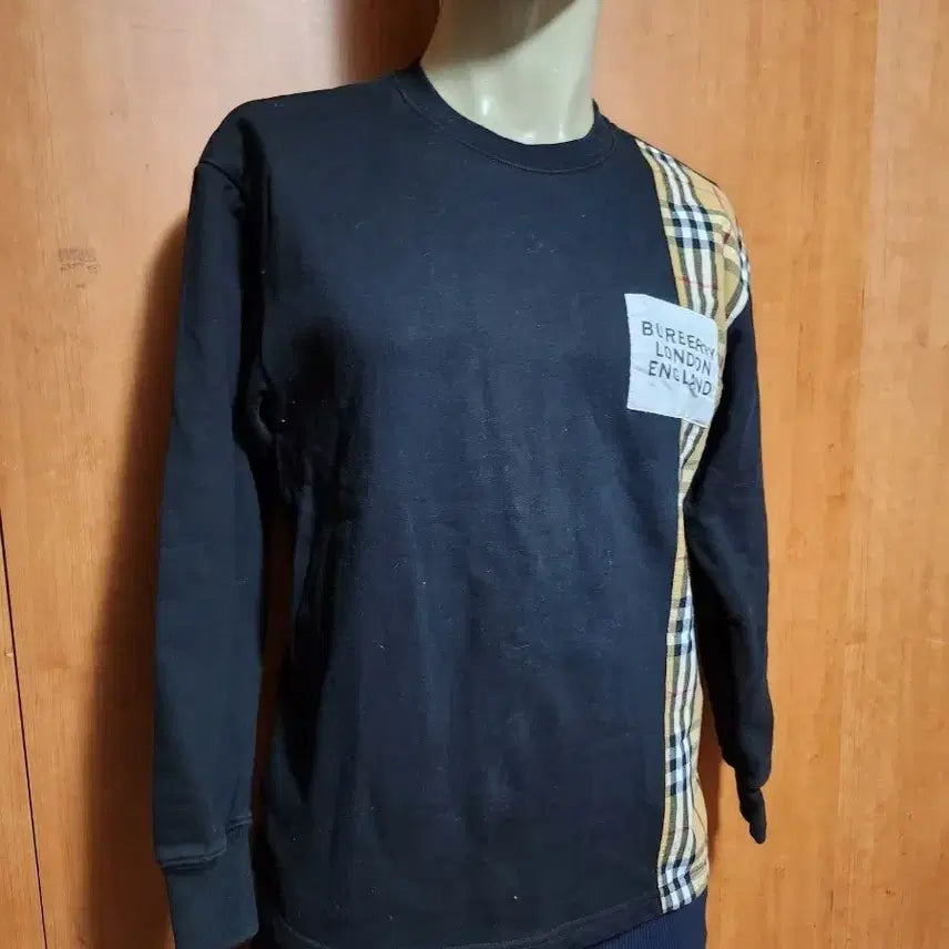 [BUNJANG] Burberry Classic Vintage Check Panel T-shirt / [정품/XS] 버버리 블랙 클래식 빈티지 체크 패널 티셔츠