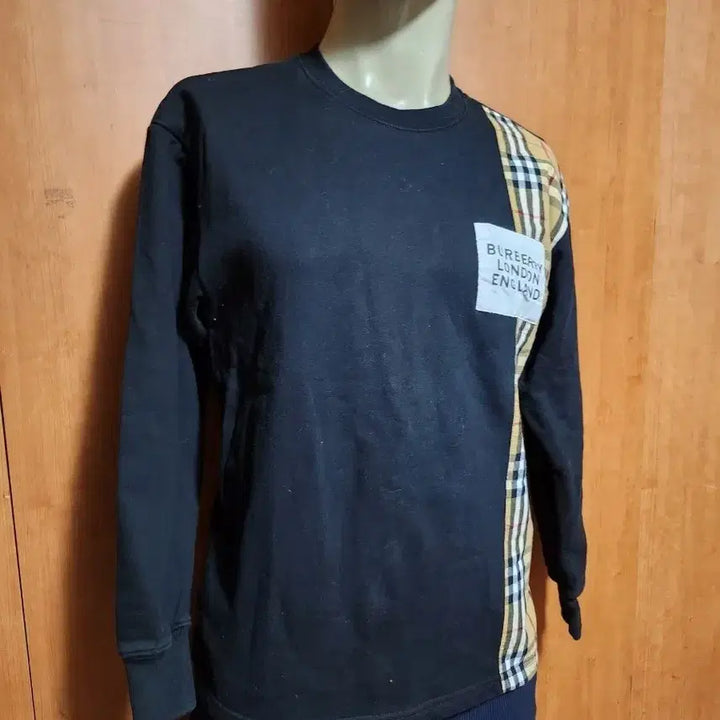 [BUNJANG] Burberry Classic Vintage Check Panel T-shirt / [정품/XS] 버버리 블랙 클래식 빈티지 체크 패널 티셔츠