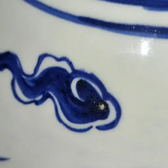 [BUNJANG] Chinese Celadon Porcelain Cloud and Dragon Vase / 선덕년제 청화백자 운용문 청구병 높43지34센 중국 도자기 고도자 골통품