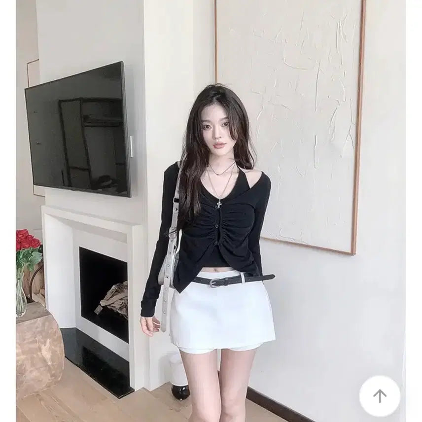 [SOLD OUT] 클래식블랑 치마바지 화이트 m (벨트포함)