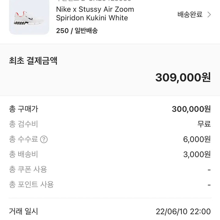 [SOLD OUT] [250]나이키x스투시 에어 줌 스피리돈 컵키니 화이트