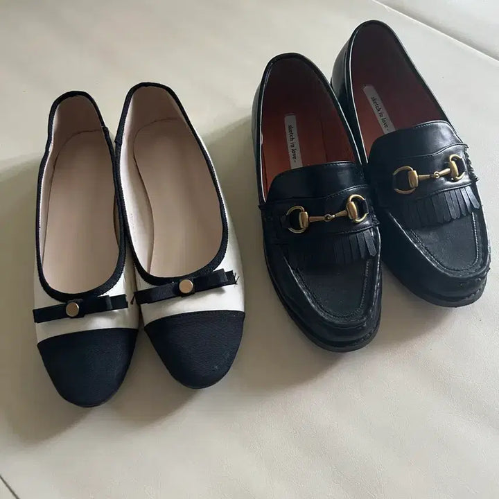 [BUNJANG] Black Leather Loafers Flat Shoes / 검정당화 로퍼 여자로퍼 여자단화 플랫슈즈