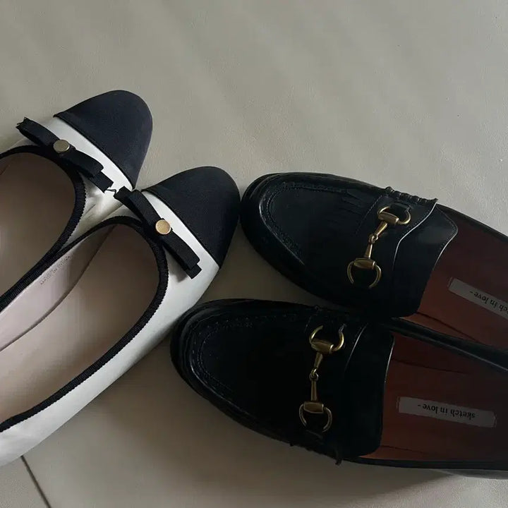 [BUNJANG] Black Leather Loafers Flat Shoes / 검정당화 로퍼 여자로퍼 여자단화 플랫슈즈