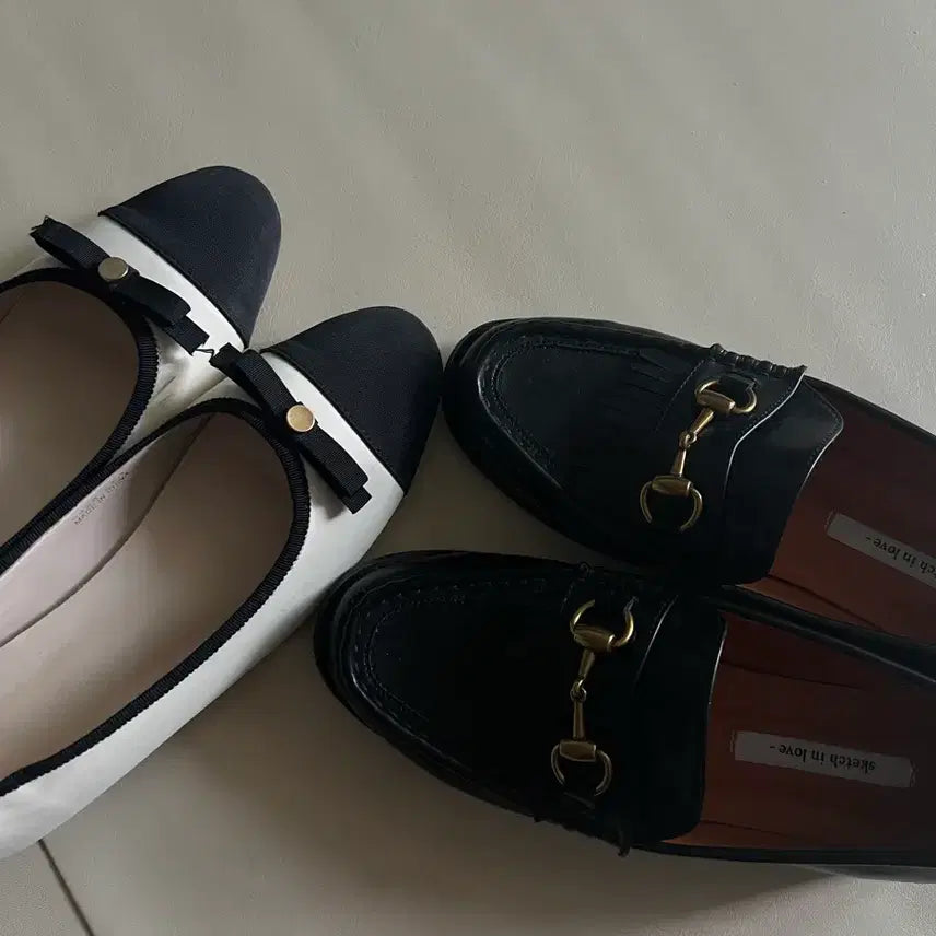 [BUNJANG] Black Leather Loafers Flat Shoes / 검정당화 로퍼 여자로퍼 여자단화 플랫슈즈