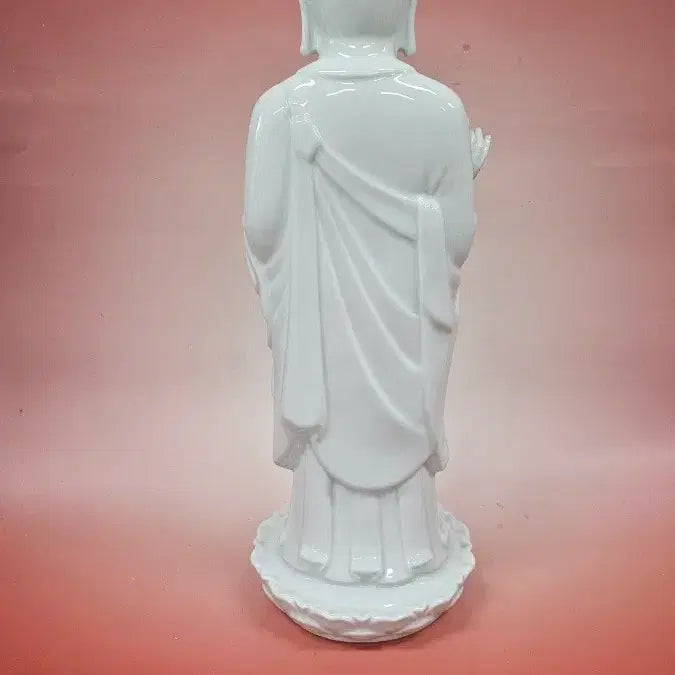 [BUNJANG] Celadon Porcelain Jizo Bodhisattva Statue / 지장보살 도자기 높이 38 센치