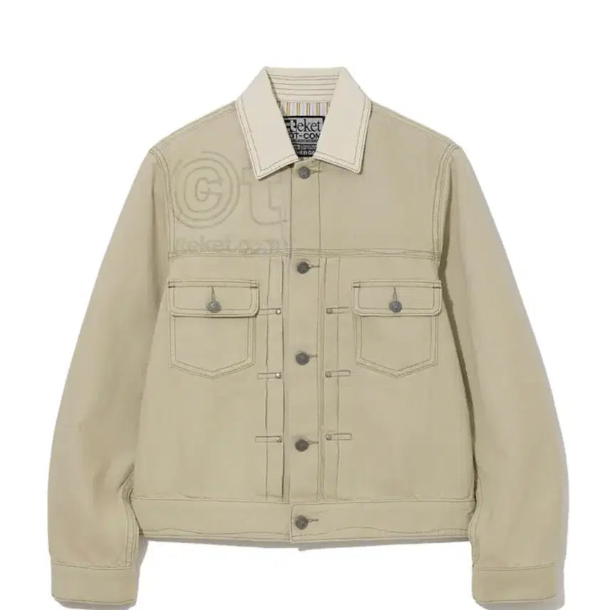 [BUNJANG] Immaze Curve Stitch Jacket - Beige / (새상품) 테켓 자켓 Immaze Curve Stitch Jacket -