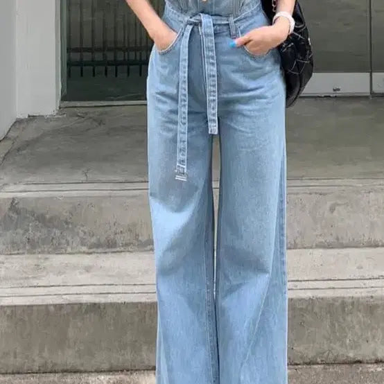 [BUNJANG] Bronn Wide Denim Jumpsuit / 브론 (bronn) 점프수트 와이드 데님