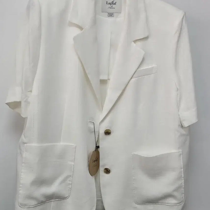 [SOLD OUT] Laplaf 린넨 반팔 자켓 화이트
