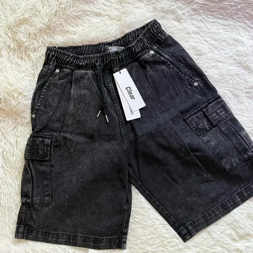 [BUNJANG] Clear Cargo Denim Bending Pants / 클리어 카고 데님 밴딩 팬츠 28-30 새상품