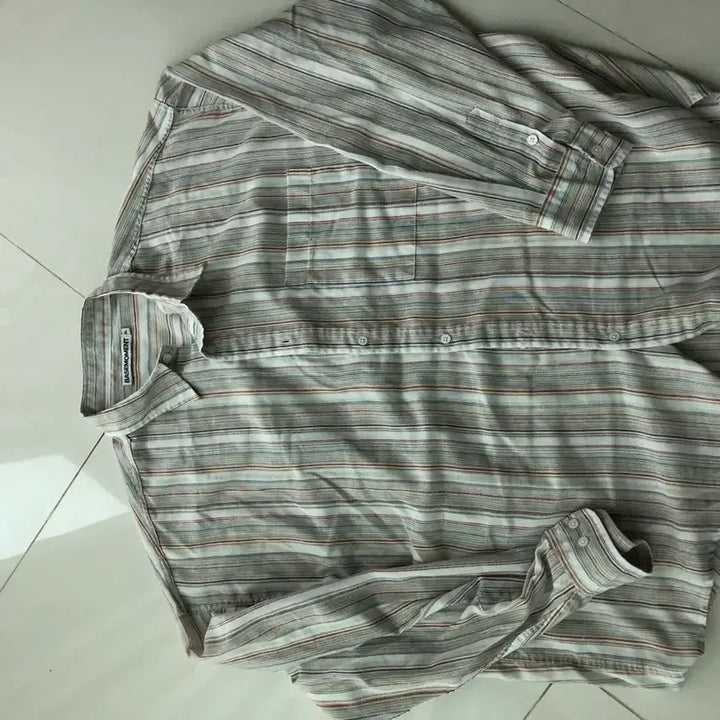 [BUNJANG] Base Moment Stripe Linen Shirt XL / 베이스모먼트 스트라이프 셔츠xl 멀티컬러