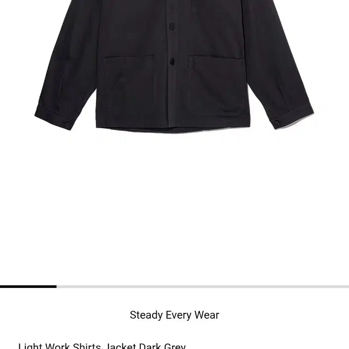[BUNJANG] Steady Everywhere Work Shirt Jacket Dark Gray Size 2 / 스테디 에브리웨어 워크 셔츠 자켓 다크 그레이 2사이즈