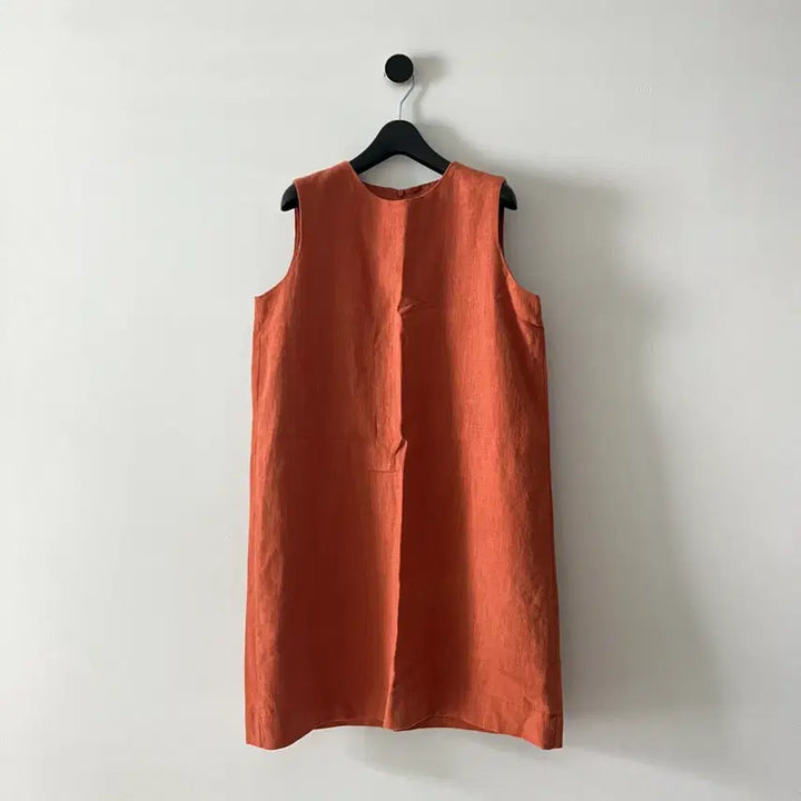 [BUNJANG] A Little Bit Orange Linen Mini Dress / 어리틀빗 오렌지 린넨 원피스