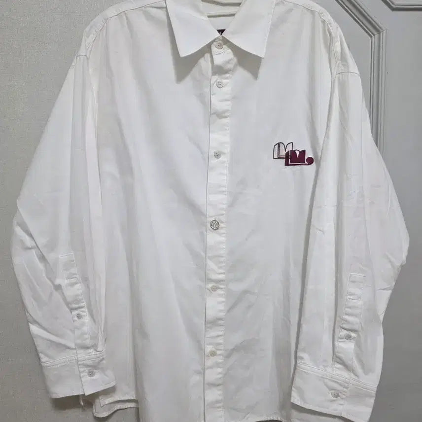 [BUNJANG] Lucky Marche Oversized White Oxford Shirt / 럭키마르쉐 오버핏 화이트 옥스포드 셔츠