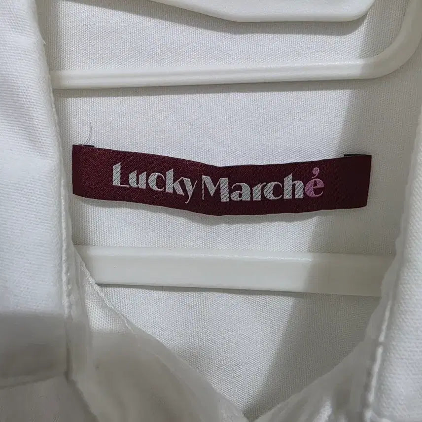 [BUNJANG] Lucky Marche Oversized White Oxford Shirt / 럭키마르쉐 오버핏 화이트 옥스포드 셔츠