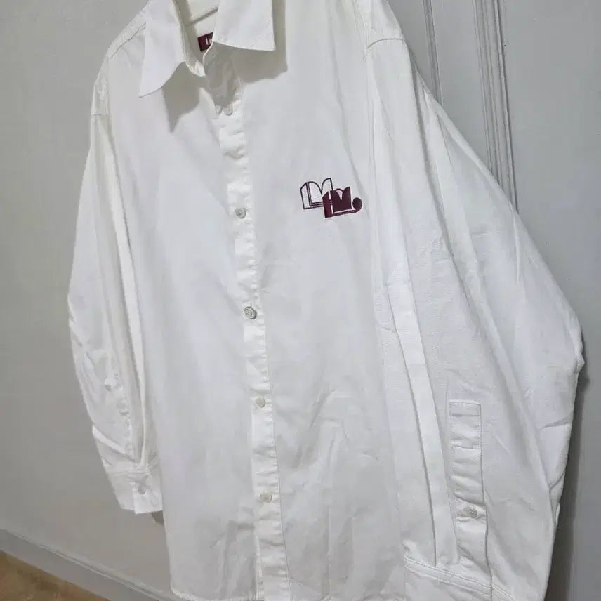 [BUNJANG] Lucky Marche Oversized White Oxford Shirt / 럭키마르쉐 오버핏 화이트 옥스포드 셔츠