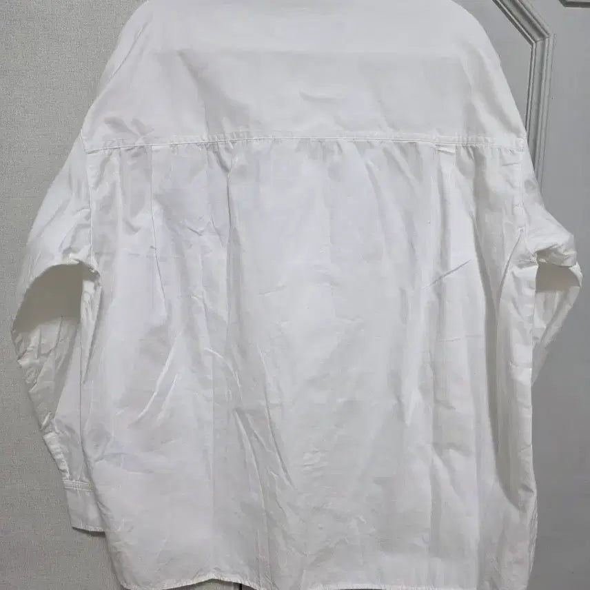 [BUNJANG] Lucky Marche Oversized White Oxford Shirt / 럭키마르쉐 오버핏 화이트 옥스포드 셔츠